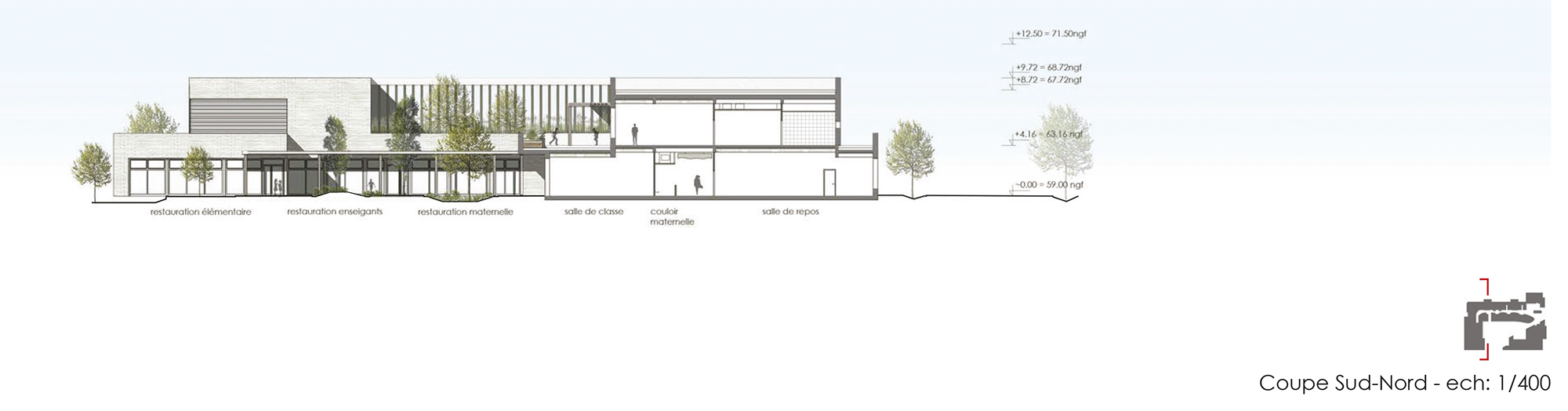 Raf Listowski Atelier d'Architecture création construction concours projet lauréat nouveau groupe scolaire ville de Stains