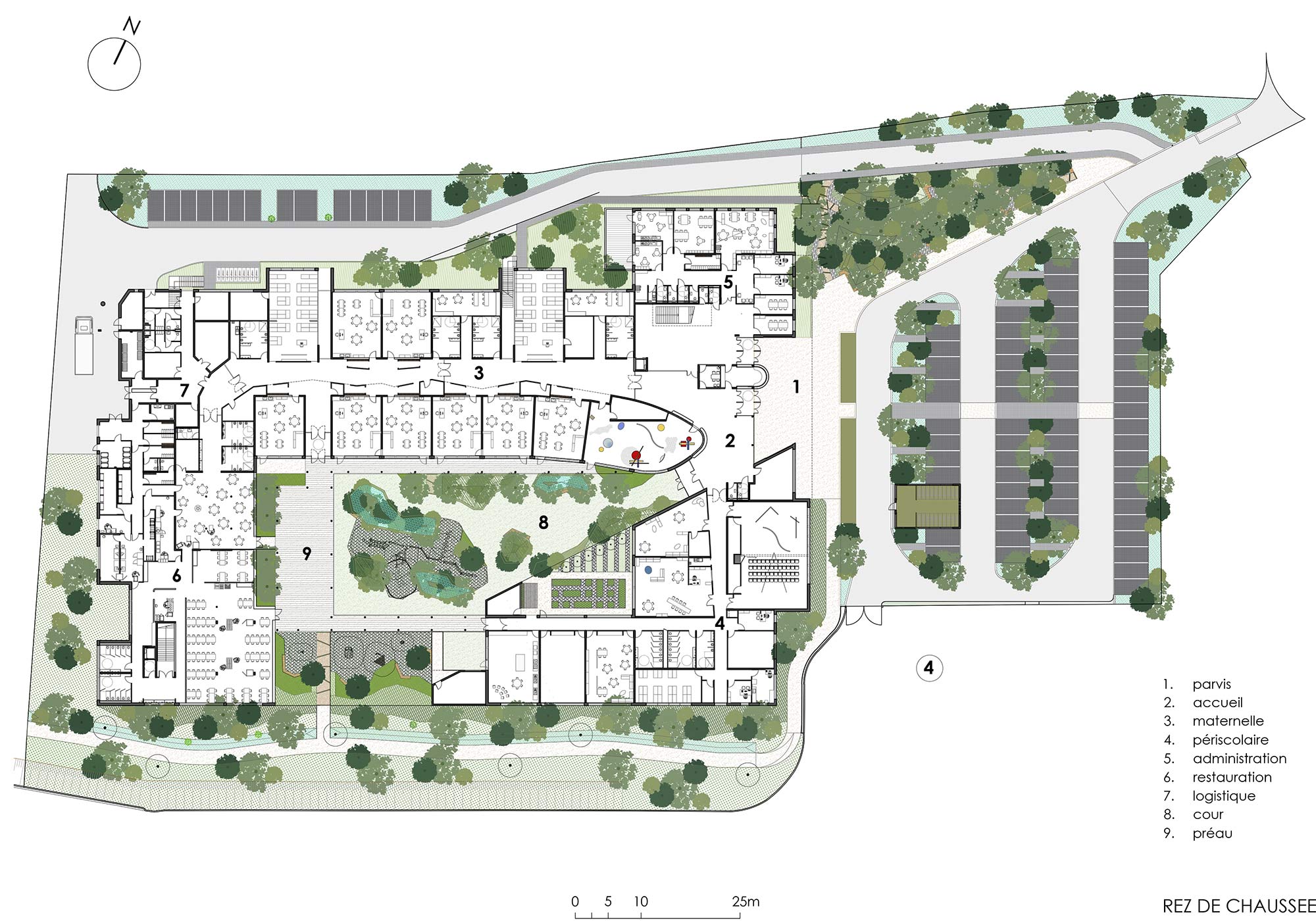 Raf Listowski Atelier d'Architecture création construction concours projet lauréat nouveau groupe scolaire ville de Stains