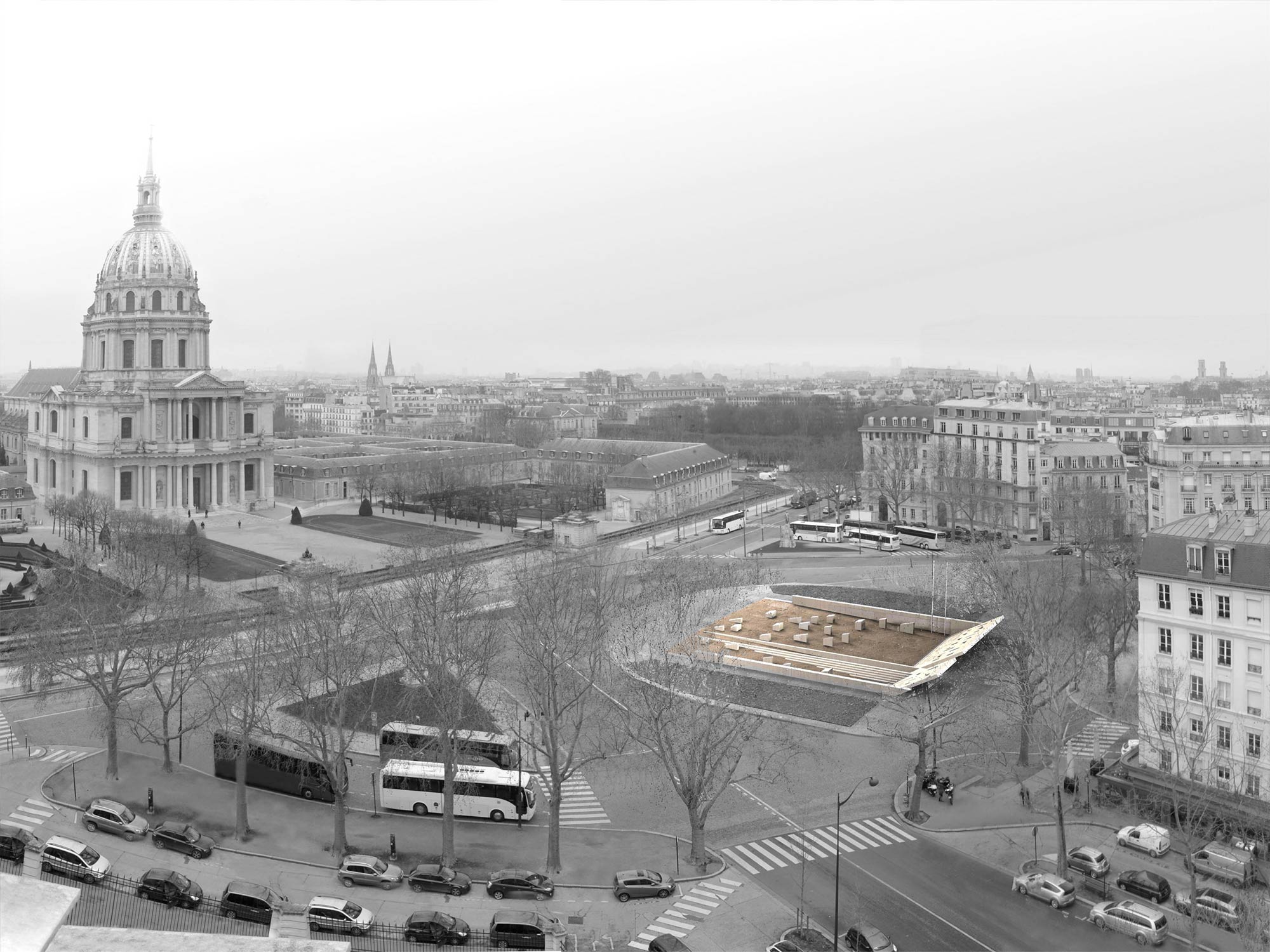 Raf Listowski Atelier d'Architecture reaménagement lieu public monument hommage morts pour la france place vauban