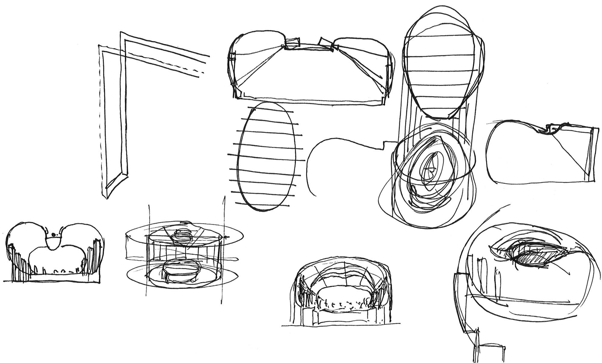 Raf Listowski Atelier d'Architecture création bureaux réhabilitation transformation nouveau siège social Carac Thétis felix potin Neuilly croquis esquisse dessin